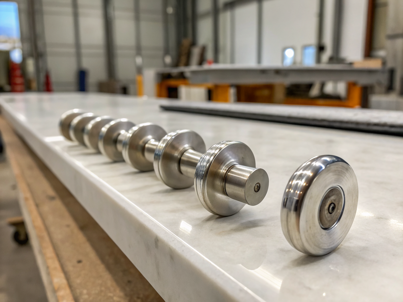 Nouvelles roulettes en acier inoxydable installées